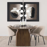 Barbara Matte Black Metal w/ Frosted Glass Globes 11-Light Chandelier from Mercana - Luna Furniture