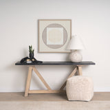 Khloe Small Cream Pouf from Mercana - Luna Furniture