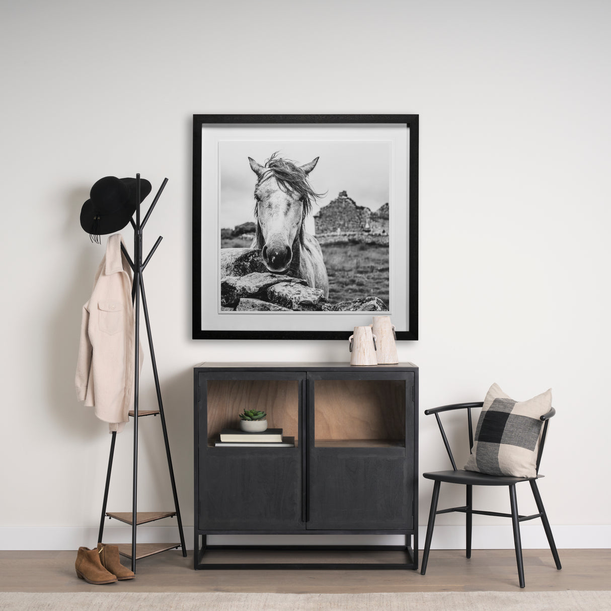 Ireland Black & White by Arabella Studios a Framed Photo Art Print Matted under Glass from Mercana - Luna Furniture