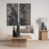 Serkel II by Mercana Studio a Hand Embellished Textured Framed Art Print from Mercana - Luna Furniture