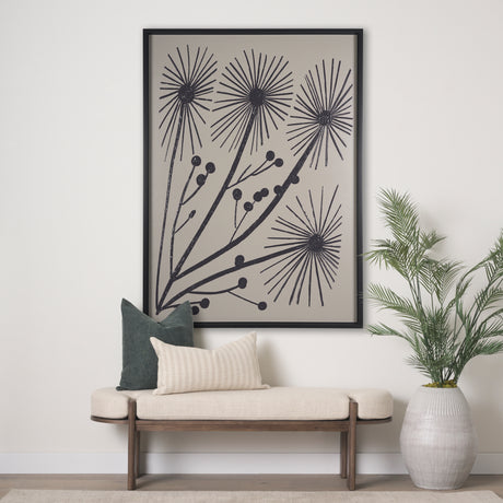 Simple Floral-Grow by Mercana Studio a Hand Embellished Textured Framed Art Print from Mercana - Luna Furniture