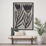 Simple Floral-Grow by Mercana Studio a Hand Embellished Textured Framed Art Print from Mercana - Luna Furniture