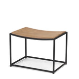 Taniel Light Brown Wood w/ Black Metal Stool from Mercana - Luna Furniture