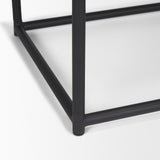 Taniel Light Brown Wood w/ Black Metal Stool from Mercana - Luna Furniture