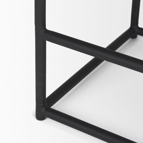 Taniel Light Brown Wood w/ Black Metal Counter Stool from Mercana - Luna Furniture