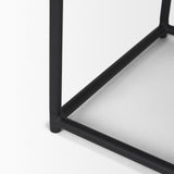Taniel Brown Leather w/ Black Metal Stool from Mercana - Luna Furniture