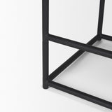Taniel Brown Leather w/ Black Metal Counter Stool from Mercana - Luna Furniture
