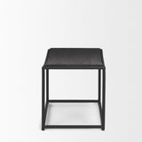 Taniel Textured Black Wood w/ Black Metal Stool from Mercana - Luna Furniture
