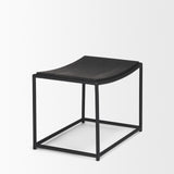 Taniel Textured Black Wood w/ Black Metal Stool from Mercana - Luna Furniture