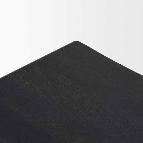 Taniel Textured Black Wood w/ Black Metal Stool from Mercana - Luna Furniture