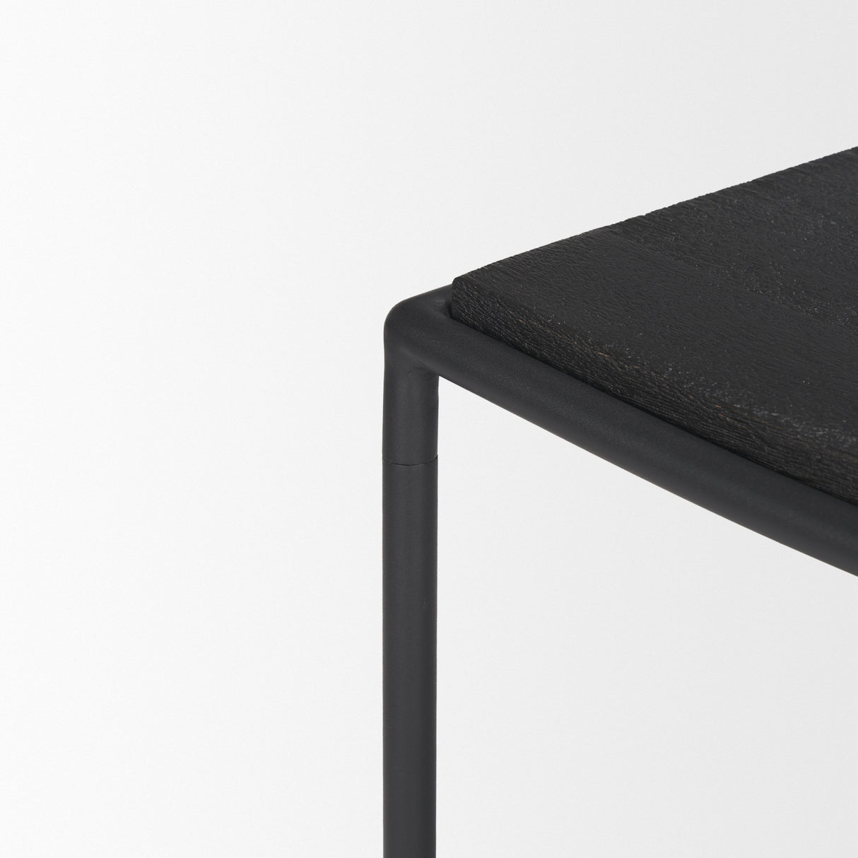 Taniel Textured Black Wood w/ Black Metal Stool from Mercana - Luna Furniture