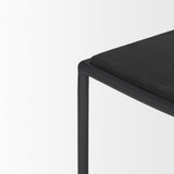 Taniel Textured Black Wood w/ Black Metal Stool from Mercana - Luna Furniture