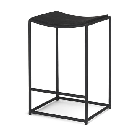 Taniel Textured Black Wood w/ Black Metal Counter Stool from Mercana - Luna Furniture