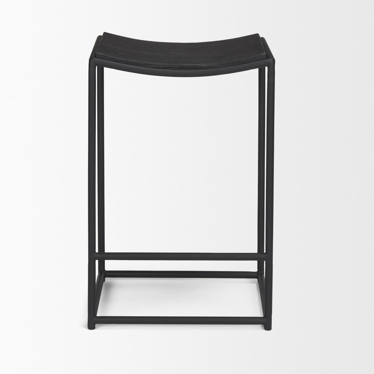 Taniel Textured Black Wood w/ Black Metal Counter Stool from Mercana - Luna Furniture
