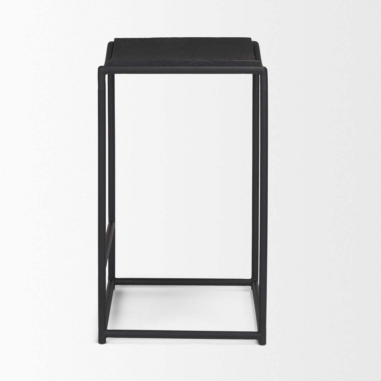 Taniel Textured Black Wood w/ Black Metal Counter Stool from Mercana - Luna Furniture