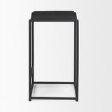 Taniel Textured Black Wood w/ Black Metal Counter Stool from Mercana - Luna Furniture