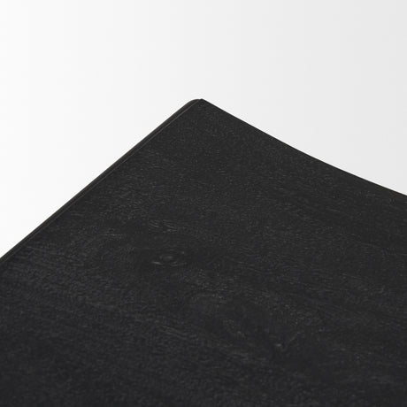 Taniel Textured Black Wood w/ Black Metal Counter Stool from Mercana - Luna Furniture