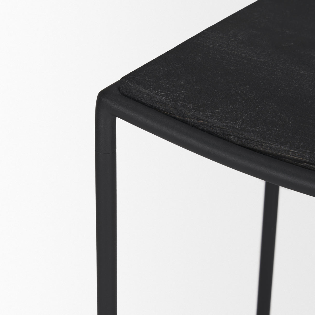 Taniel Textured Black Wood w/ Black Metal Counter Stool from Mercana - Luna Furniture
