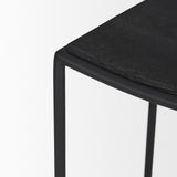 Taniel Textured Black Wood w/ Black Metal Counter Stool from Mercana - Luna Furniture