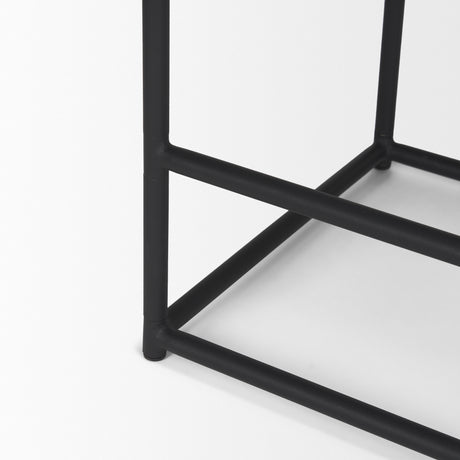 Taniel Textured Black Wood w/ Black Metal Counter Stool from Mercana - Luna Furniture