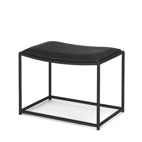 Taniel Black Leather w/ Black Metal Stool from Mercana - Luna Furniture