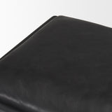 Taniel Black Leather w/ Black Metal Counter Stool from Mercana - Luna Furniture