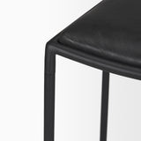 Taniel Black Leather w/ Black Metal Counter Stool from Mercana - Luna Furniture