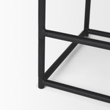Taniel Black Leather w/ Black Metal Counter Stool from Mercana - Luna Furniture