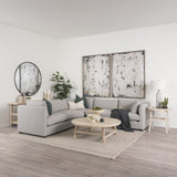 Halston Corner Light Grey Performance Fabric from Mercana - Luna Furniture