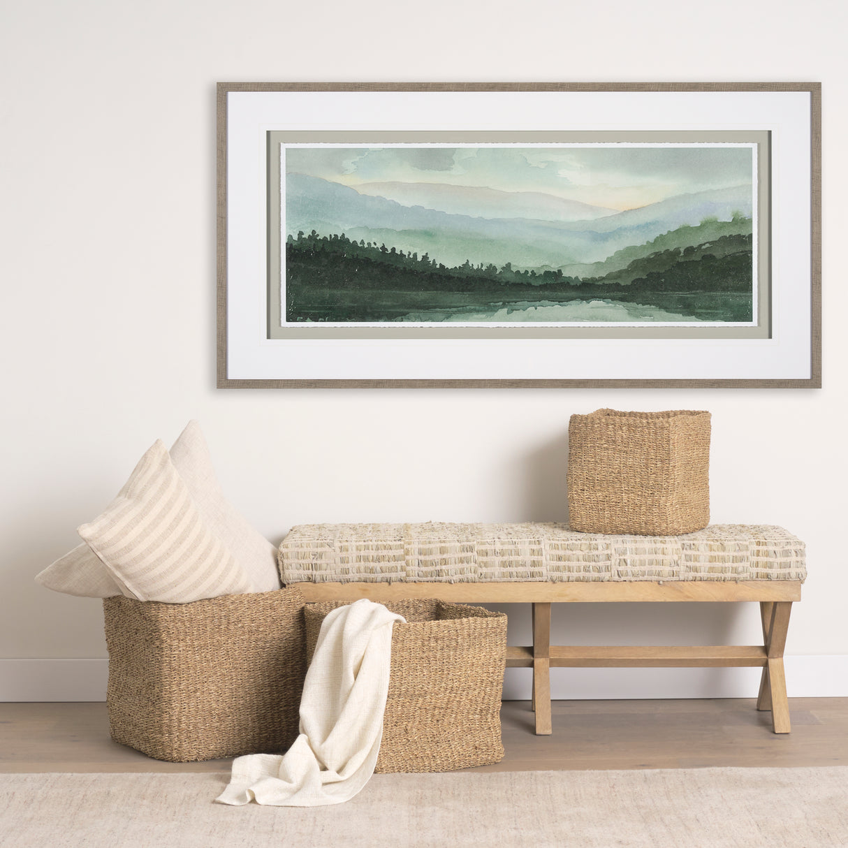Watercolor Sketch II by Mercana Studio Hand Embellished Textured Framed Art Print Matted under Glass from Mercana - Luna Furniture