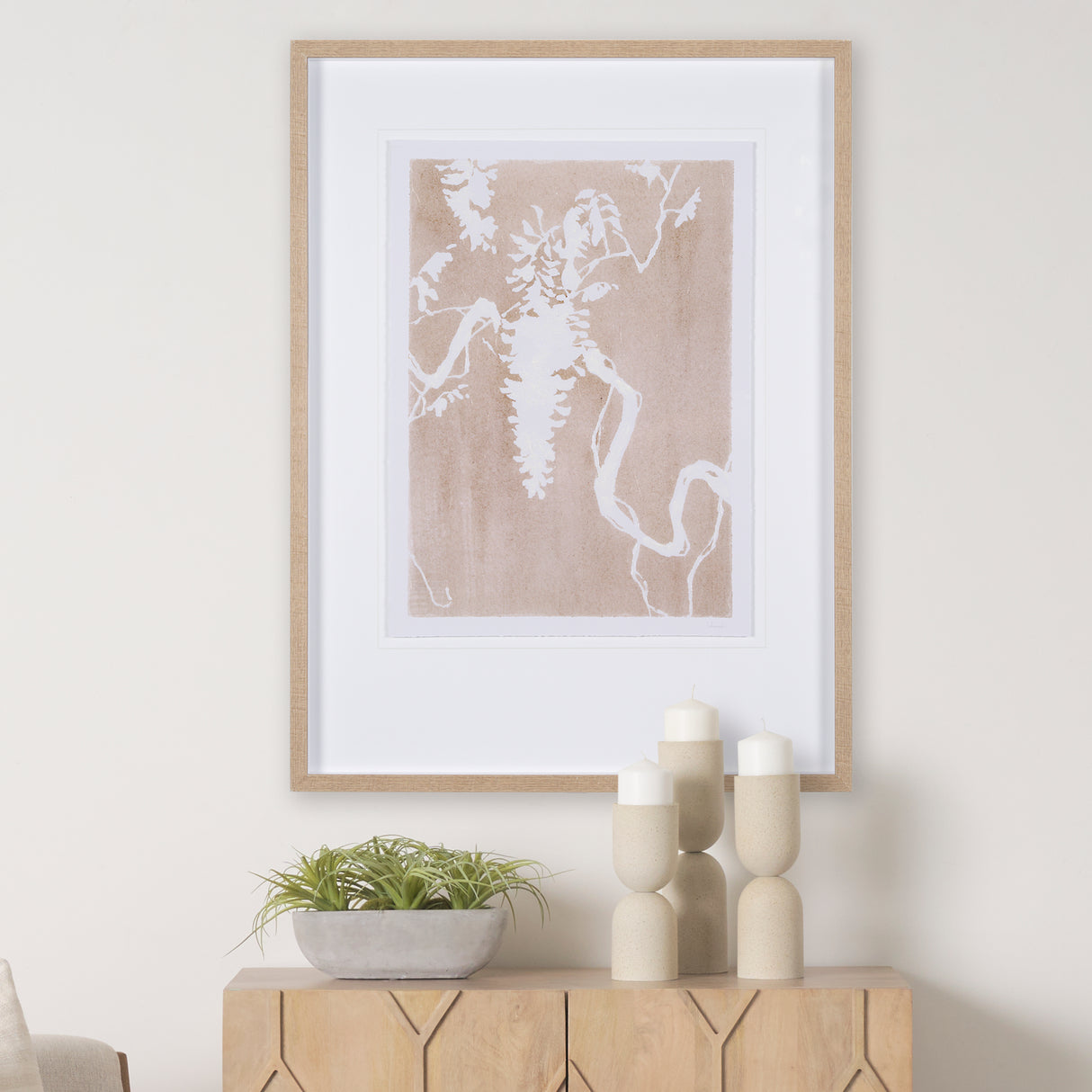 Flower Silhouette-Wisteria by Mercana Studio Hand Embellished Framed Art Print Matted under Glass from Mercana - Luna Furniture