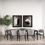 Cline 20.9L x 23.0W x 31.9H Gray Fabric W/Black Wood Dining Chair, Set of 2 from Mercana - Luna Furniture