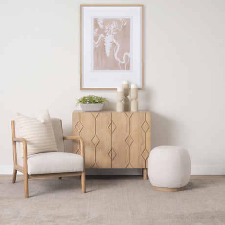 Heera Light Brown Diamond Motif w/ Shelf Accent Cabinet from Mercana - Luna Furniture