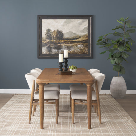 Suvan 72L Light Brown Rectangular Oak Wood Dining Table from Mercana - Luna Furniture