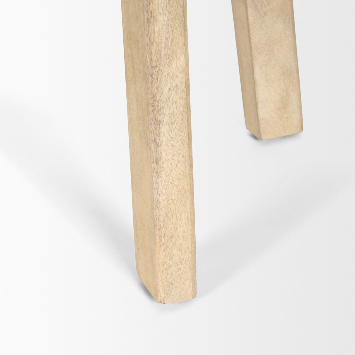 Taimo White Washed Light Brown Wood w/ Striped Fabric Seat Bench from Mercana - Luna Furniture