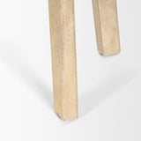 Taimo White Washed Light Brown Wood w/ Striped Fabric Seat Bench from Mercana - Luna Furniture