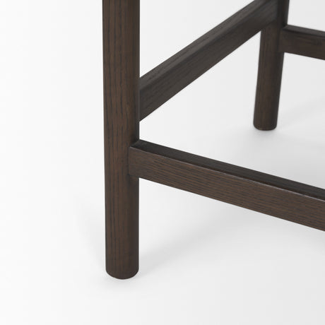 Sam Dark Brown Wood w/ Cream Fabric Counter Stool from Mercana - Luna Furniture
