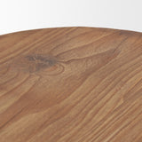 Tahlia Round Natural Brown Wood w/ Angled Legs Stool from Mercana - Luna Furniture