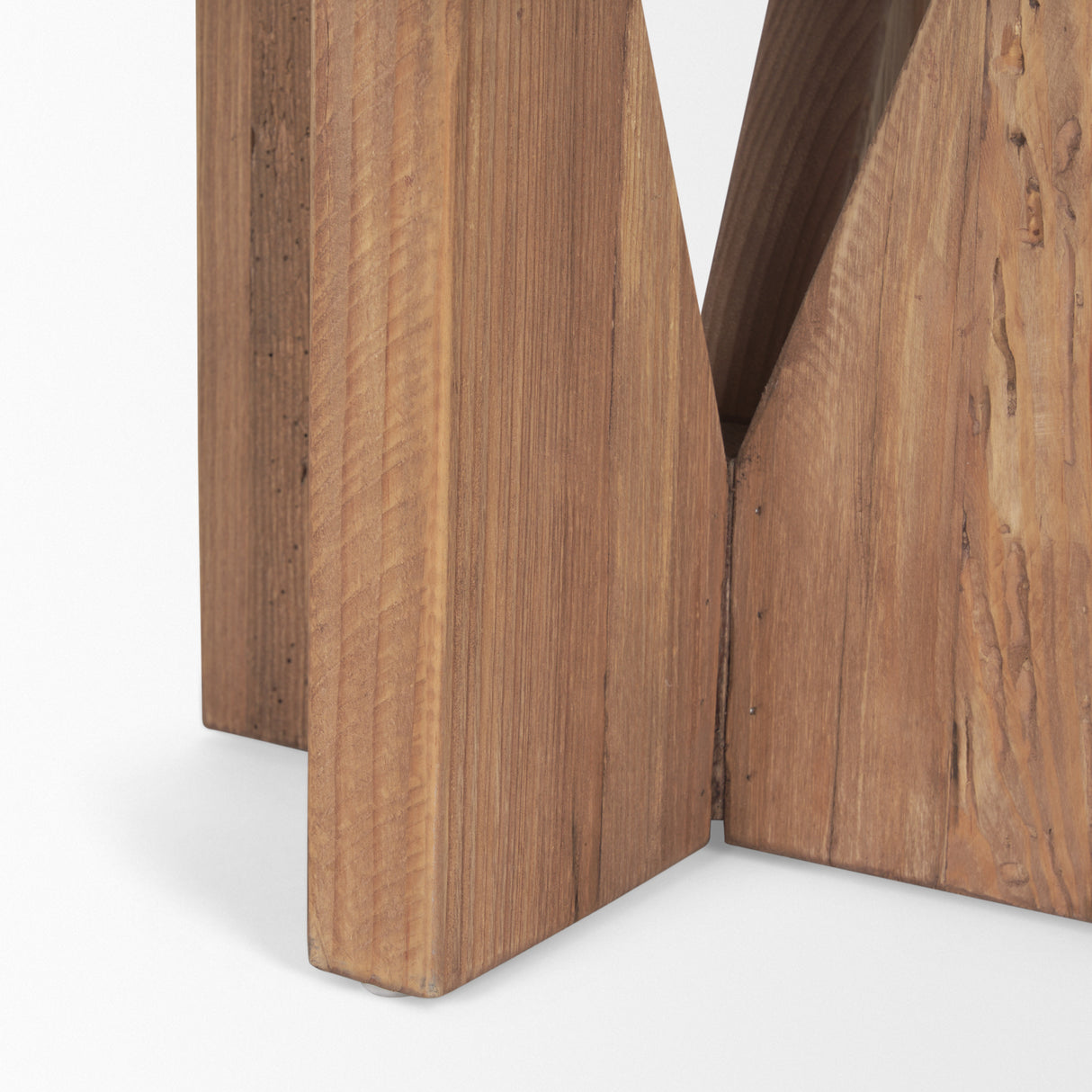 Tahlia Round Natural Brown Wood w/ Angled Legs Stool from Mercana - Luna Furniture