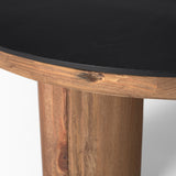 Tucson Natural Wood w/ Round Black Oak Top Coffee Table from Mercana - Luna Furniture