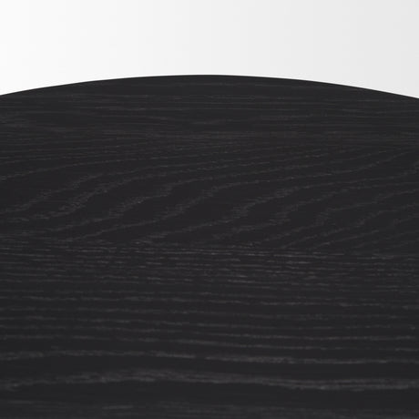 Tucson Natural Wood w/ Round Black Oak Top Side Table from Mercana - Luna Furniture