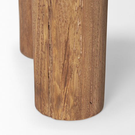 Tucson Natural Wood w/ Round Black Oak Top Side Table from Mercana - Luna Furniture