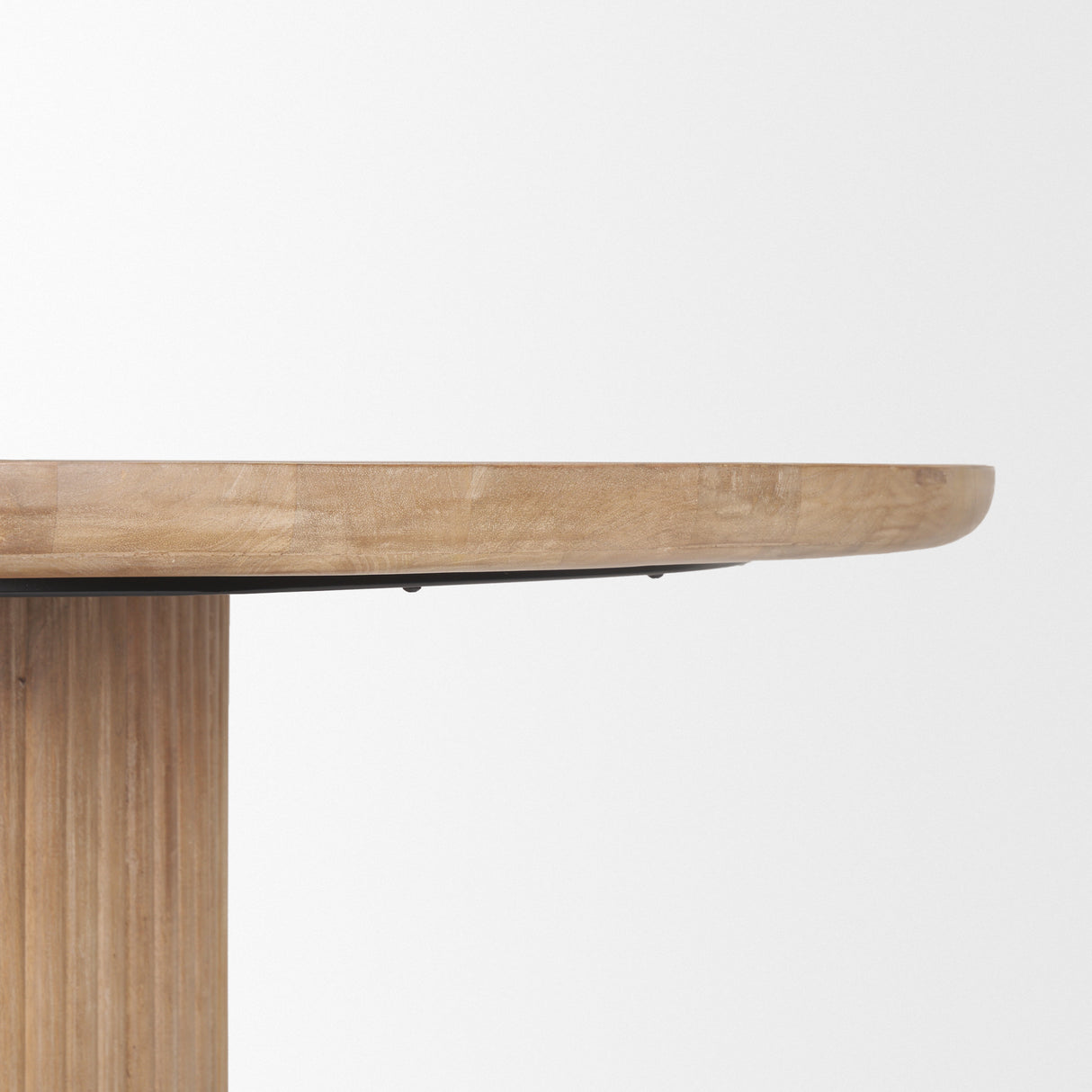 Terra 60L x 60W x 30H Light Brown Wood Round Fluted Dining Table from Mercana - Luna Furniture