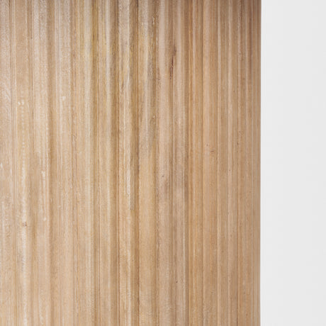 Terra 60L x 60W x 30H Light Brown Wood Round Fluted Dining Table from Mercana - Luna Furniture