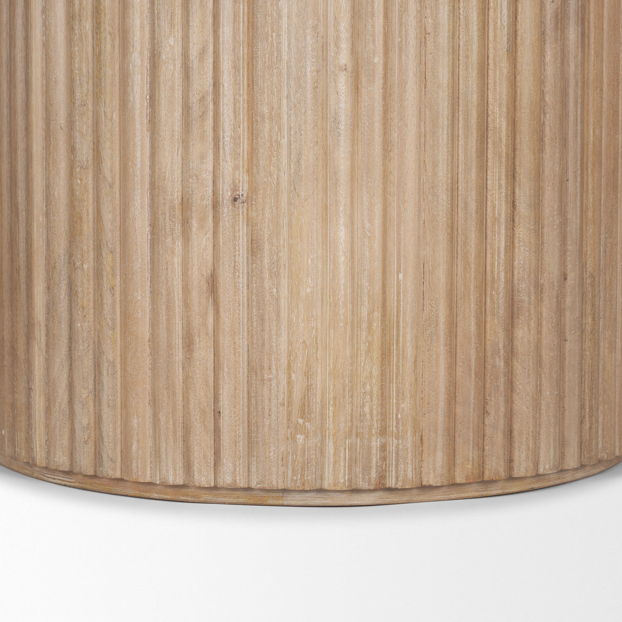 Terra 60L x 60W x 30H Light Brown Wood Round Fluted Dining Table from Mercana - Luna Furniture