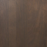 Sloan 42W x 80H Dark Brown Wood W/Black Metal Arched Curio Cabinet from Mercana - Luna Furniture