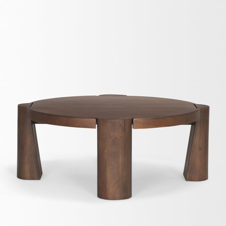 Tammar Round Wood w/ Tapered Legs Coffee Table from Mercana - Luna Furniture