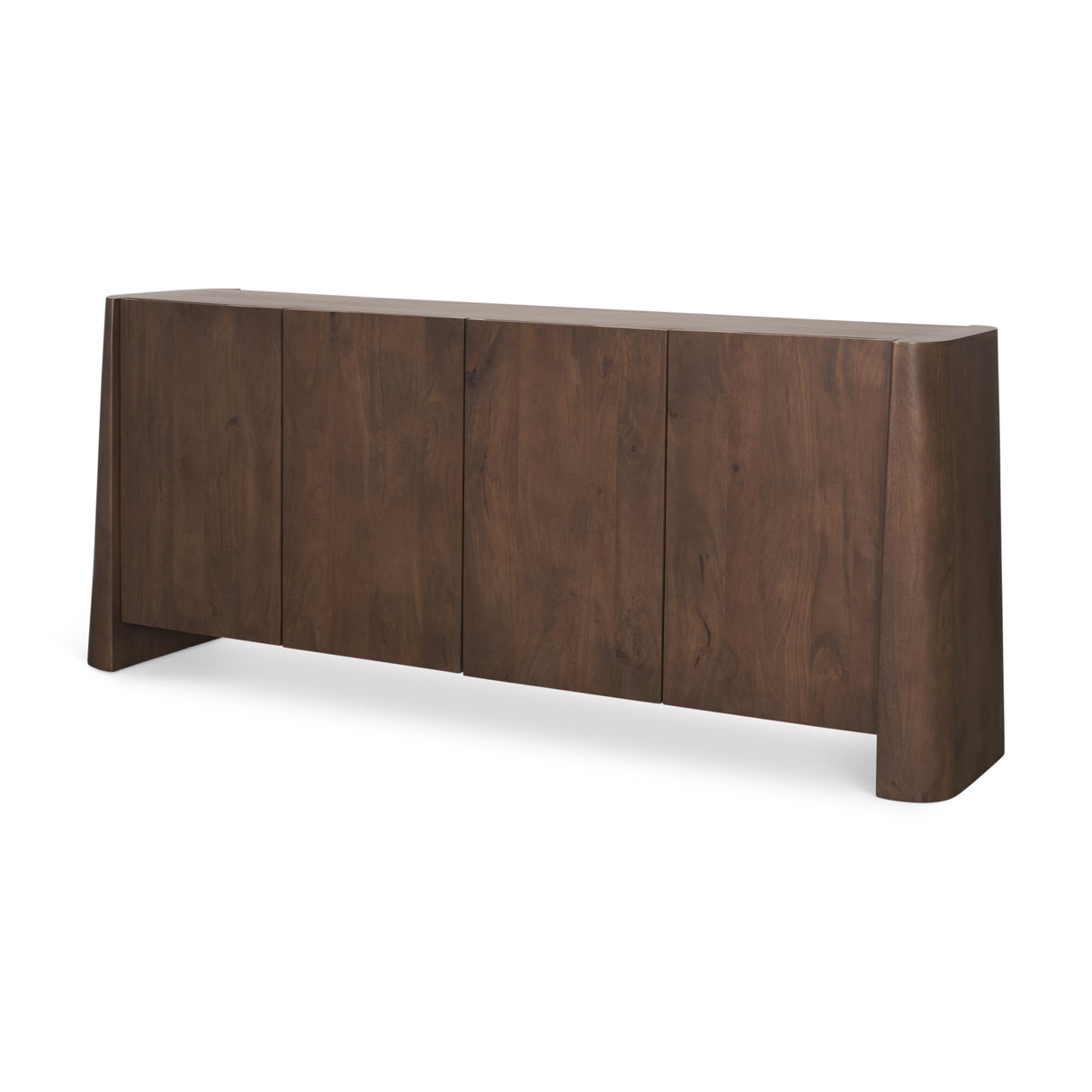 Tammar Brown Wood 4-Door Sideboard from Mercana - Luna Furniture