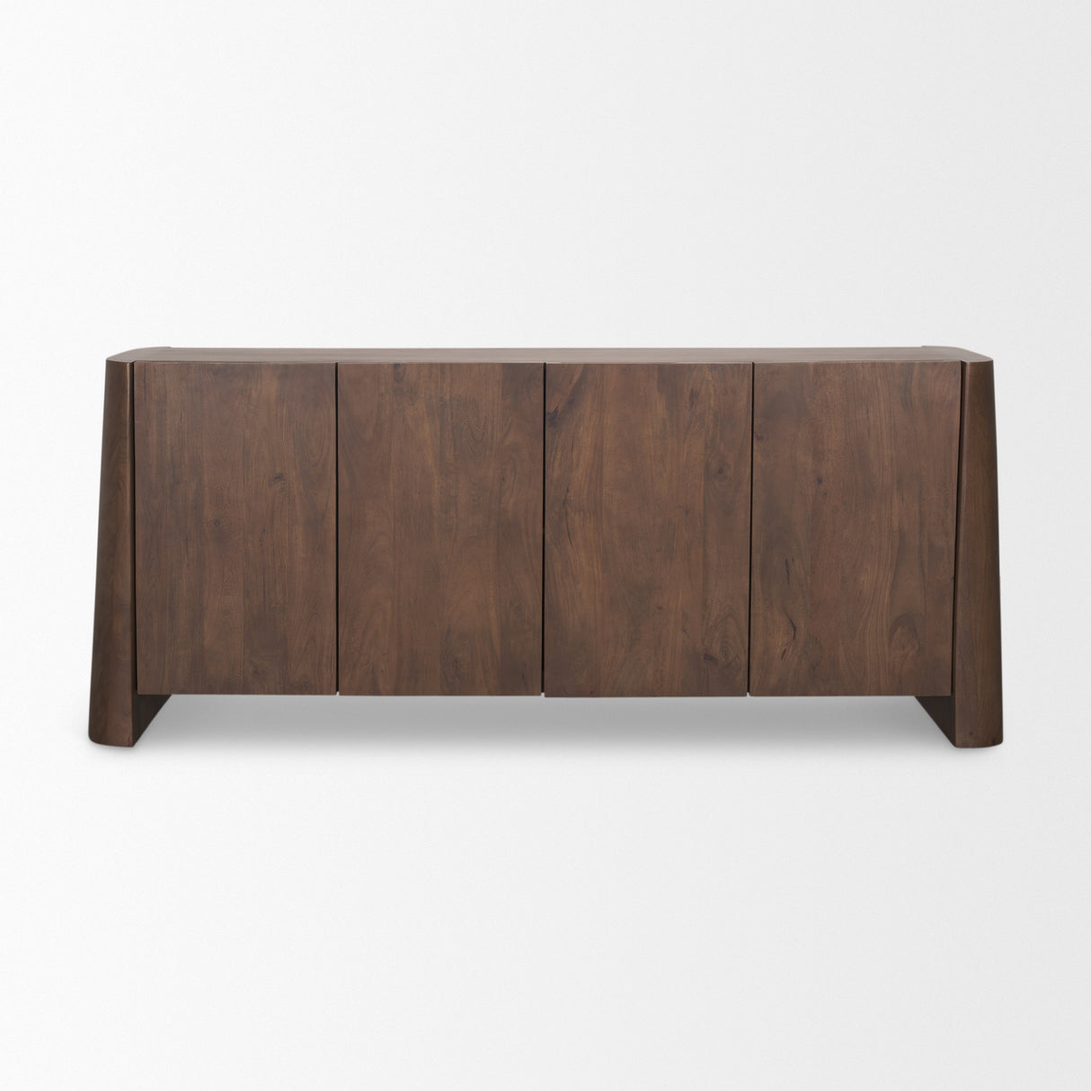 Tammar Brown Wood 4-Door Sideboard from Mercana - Luna Furniture
