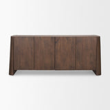 Tammar Brown Wood 4-Door Sideboard from Mercana - Luna Furniture